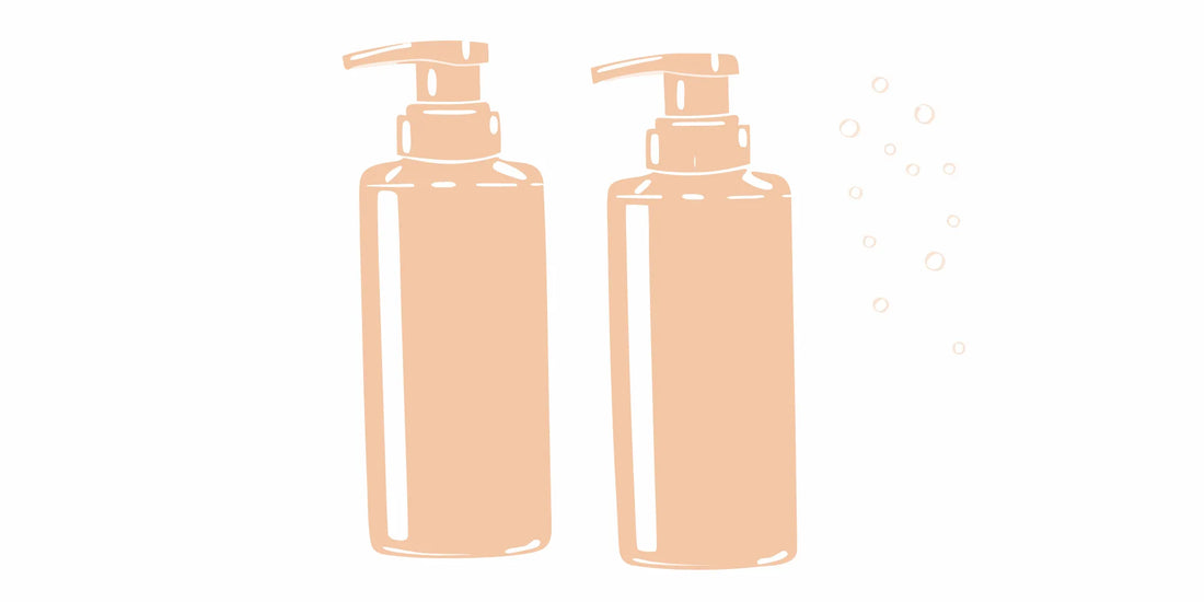 The best beard wash and conditioner set in two pump bottles with lather.