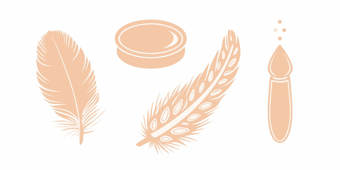 A tin of all-natural tallow based beard balm with an applicator for nourishing and styling a beard.