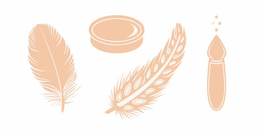 A tin of all-natural tallow based beard balm with an applicator for nourishing and styling a beard.