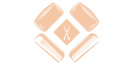 Unscented tallow based beard balm with grooming tools for natural, sensitive skin care.