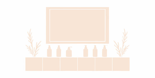 Men's natural face wash for beards displayed on a bathroom counter.