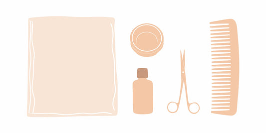 A tin of beard balm and grooming tools for applying and styling a healthy beard.