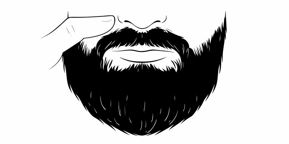 A man applying beard styling balm to shape and condition his beard.