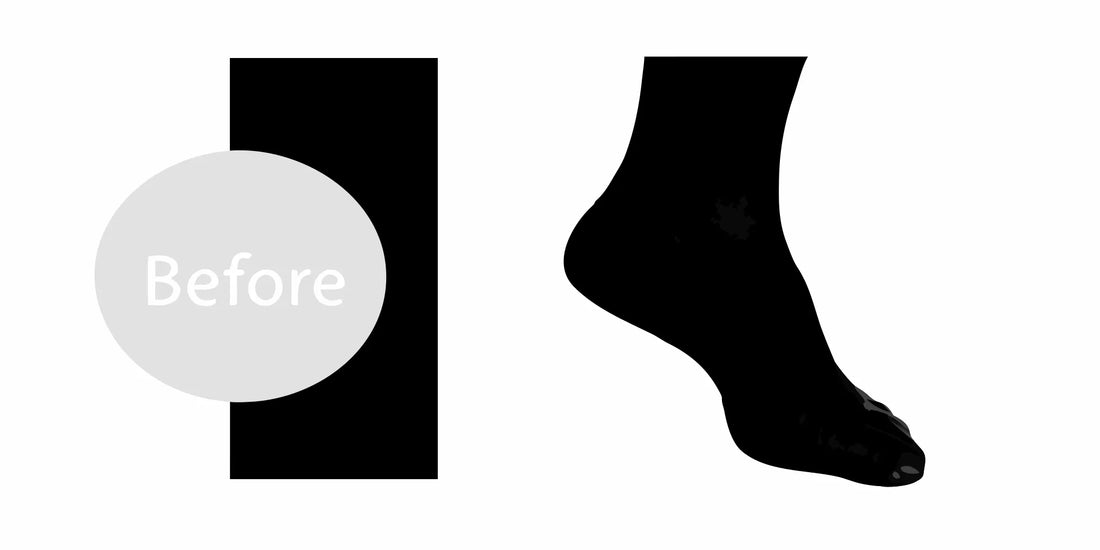 A before and after comparison of a foot showing the results of using beef tallow on skin.