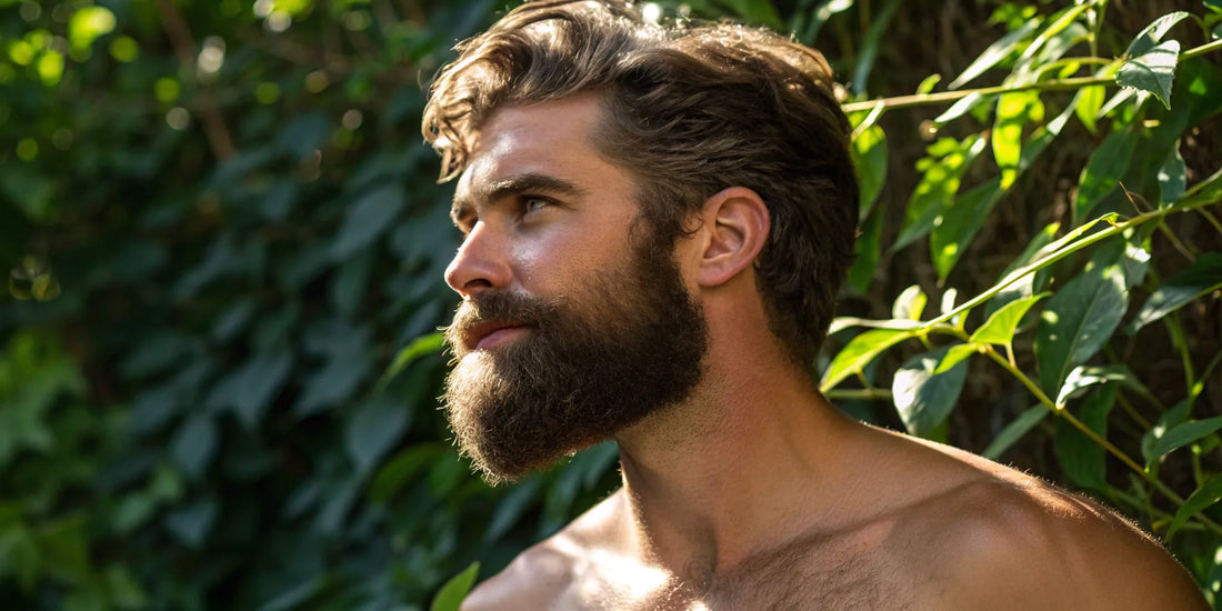 Man with healthy, moisturized skin, a key benefit of using tallow.