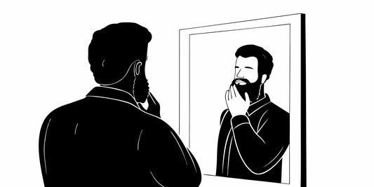 Man using DALYSMOOTH as the best beard balm for dry skin