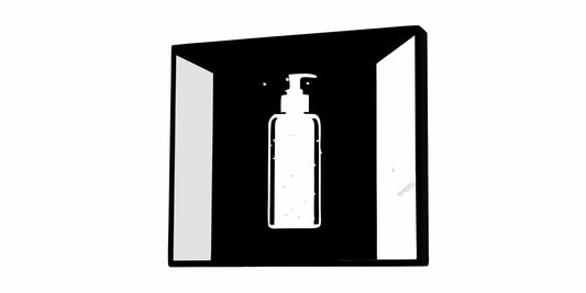 A bottle of eucalyptus beard wash for a refreshing and soothing cleanse.