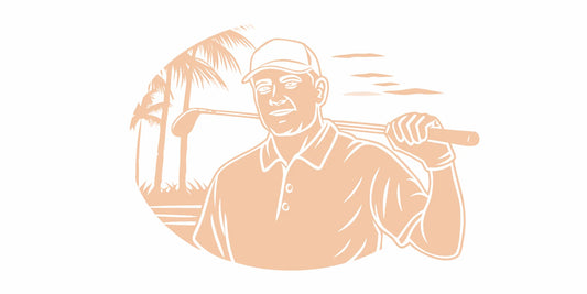 John Daly II, a next generation golfer, holds a club over his shoulder.