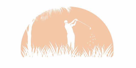 John Daly II with a powerful golf swing on the course, early in his professional career.