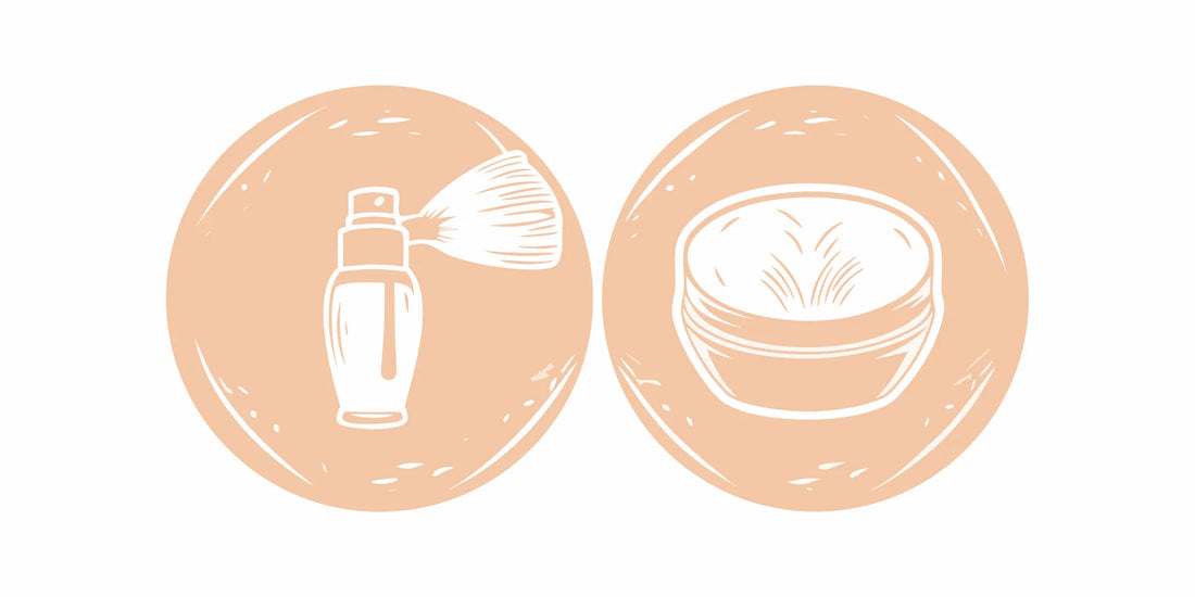 A tin of tallow beard balm vs a bottle of beard oil for beard grooming.