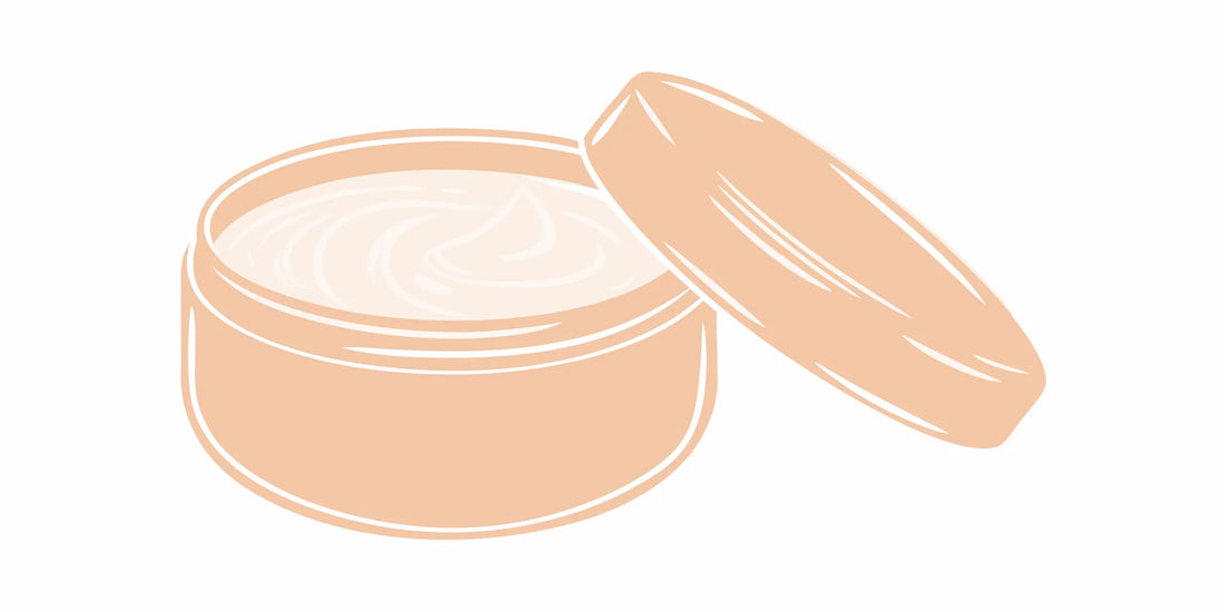 Tallow face balm for men in an open jar with a creamy, moisturizing texture.