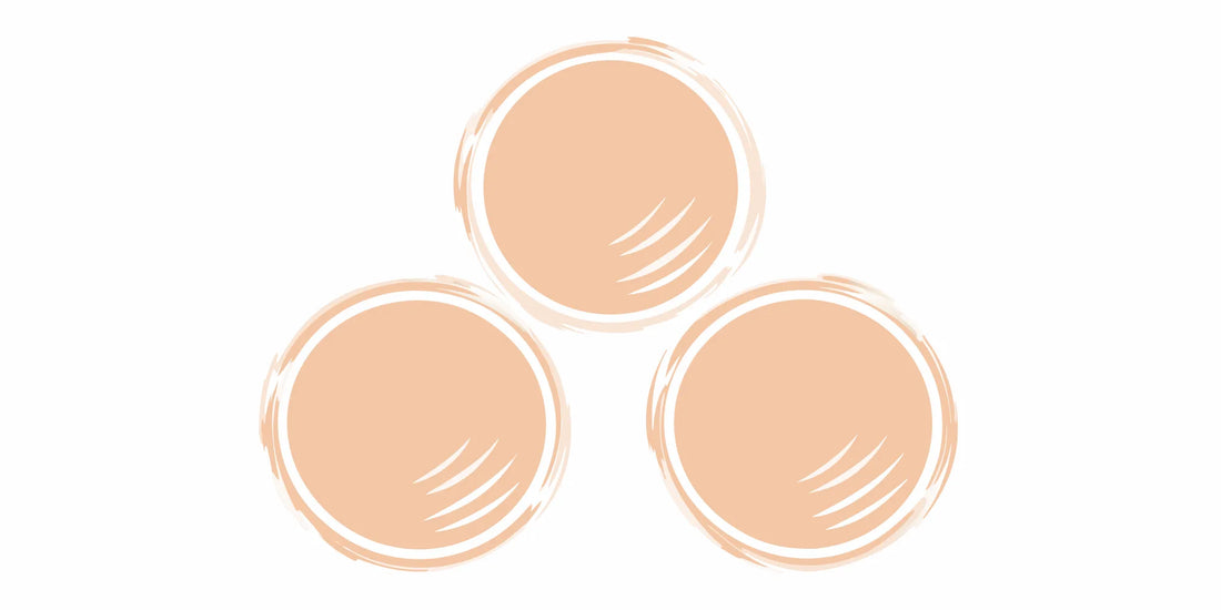 Three different color safe beard balm swatches for blending gray hair.