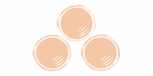 Three different color safe beard balm swatches for blending gray hair.