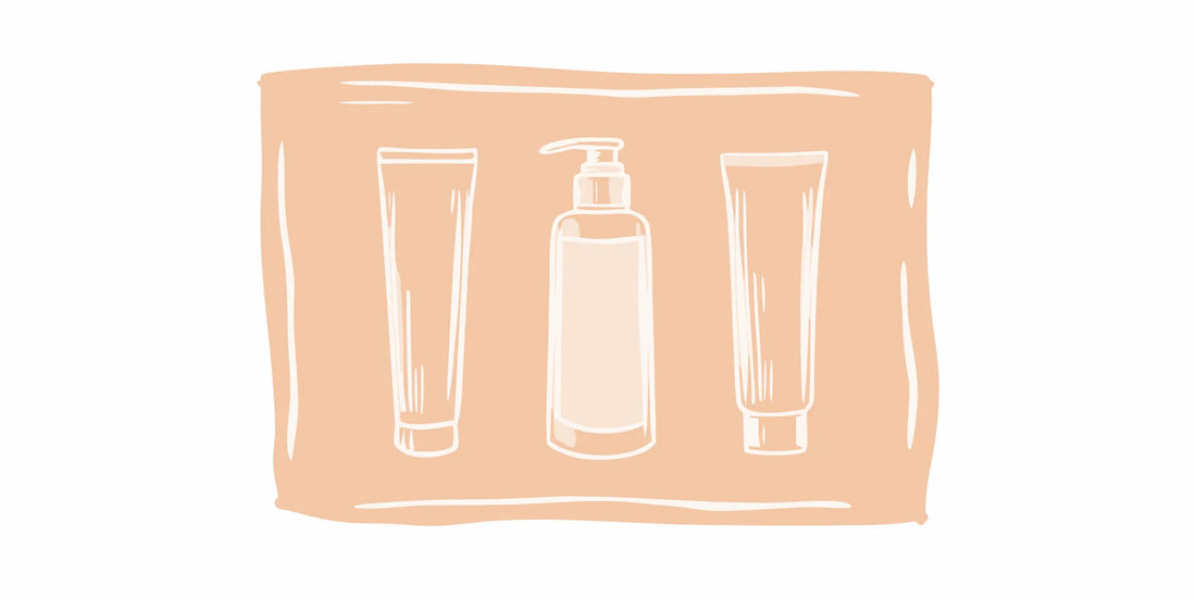 Various bottles and tubes of the best face wash for men.