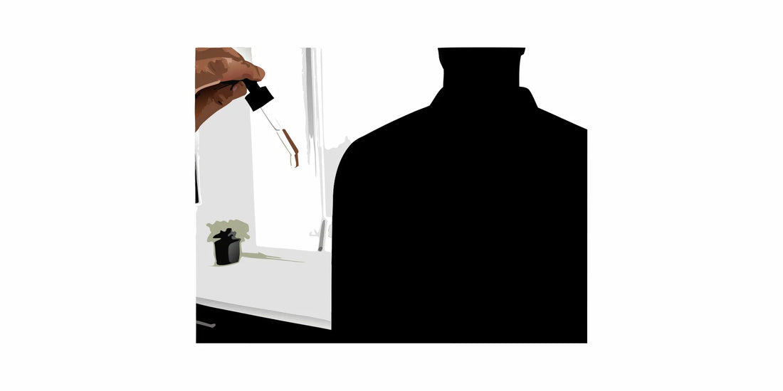 Man applying beard oil, the best solution for an itchy beard instead of lotion.
