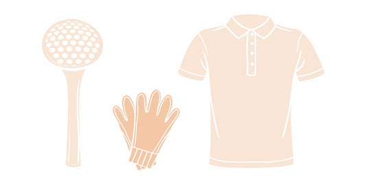 John Daly lifestyle brand polo shirt, golf gloves, and tee.