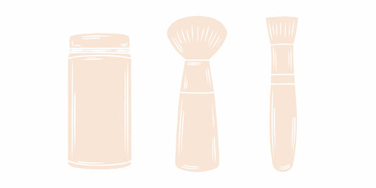 A jar of nourishing skin balm with application brushes for face and beard care.