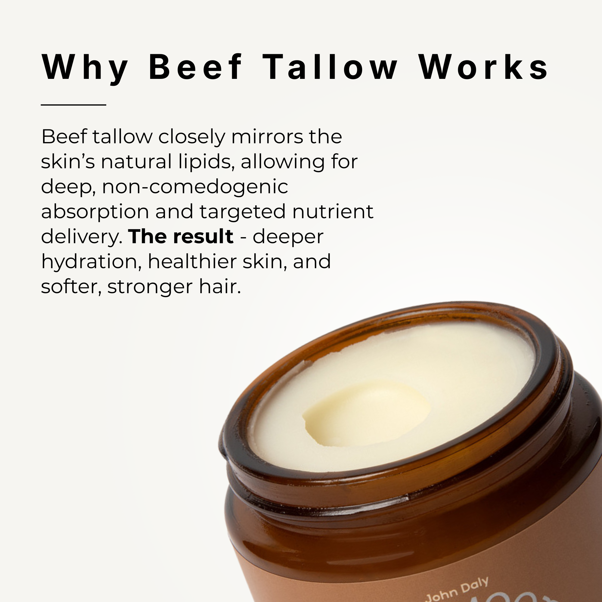 Sandalwood Bourbon Beef Tallow Balm for Face & Beard
