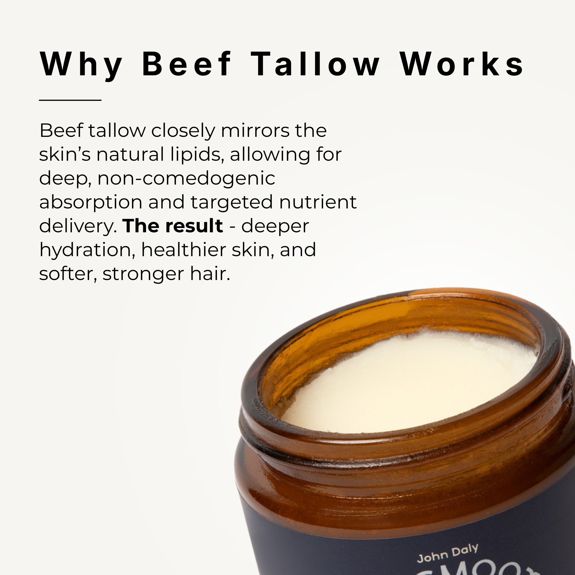 Unscented Beef Tallow Balm for Face & Beard