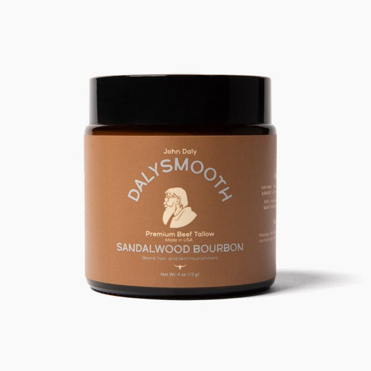Jar of Dalysmooth Sandalwood Bourbon product on a white background