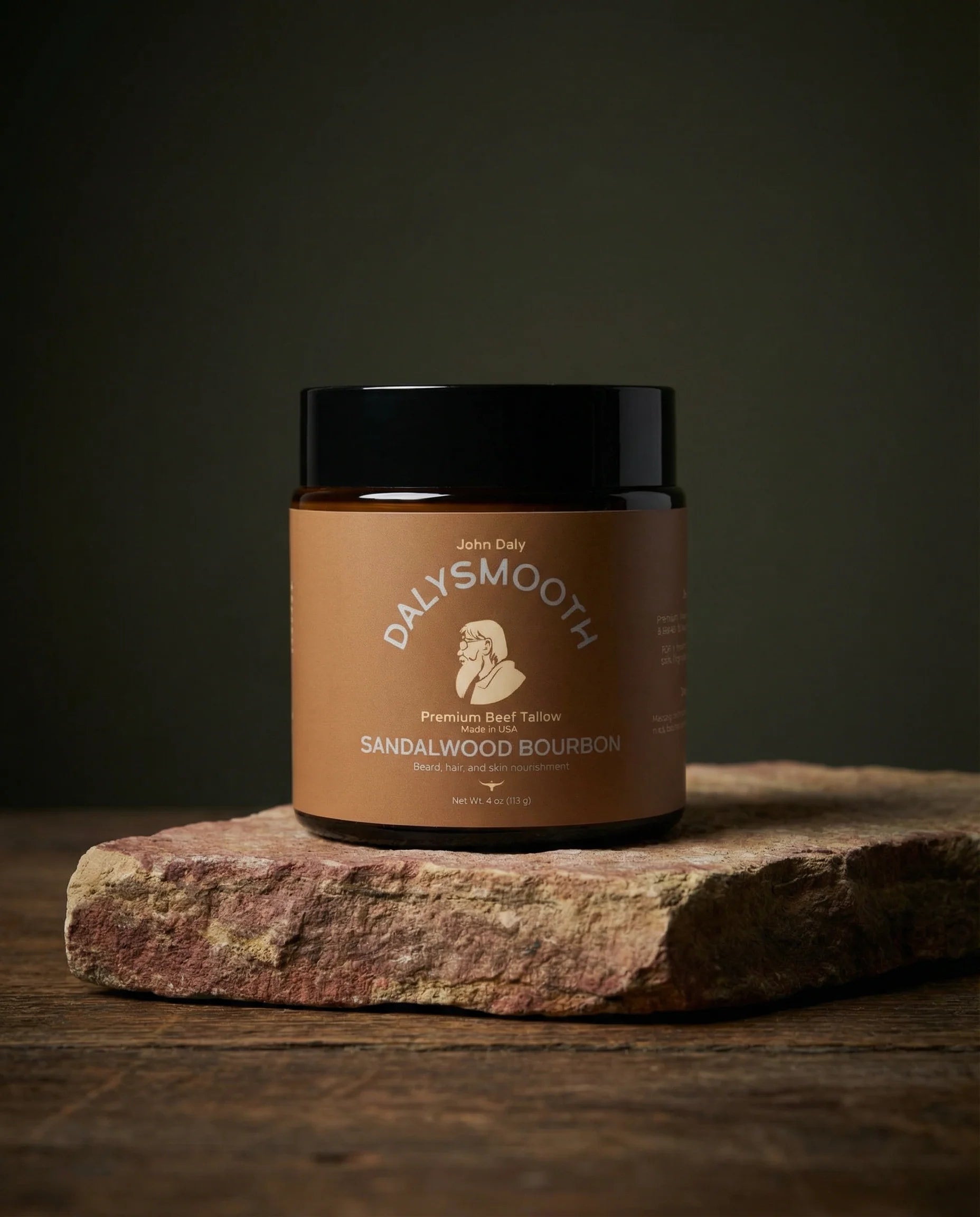 Sandalwood Bourbon Beef Tallow Balm for Face & Beard