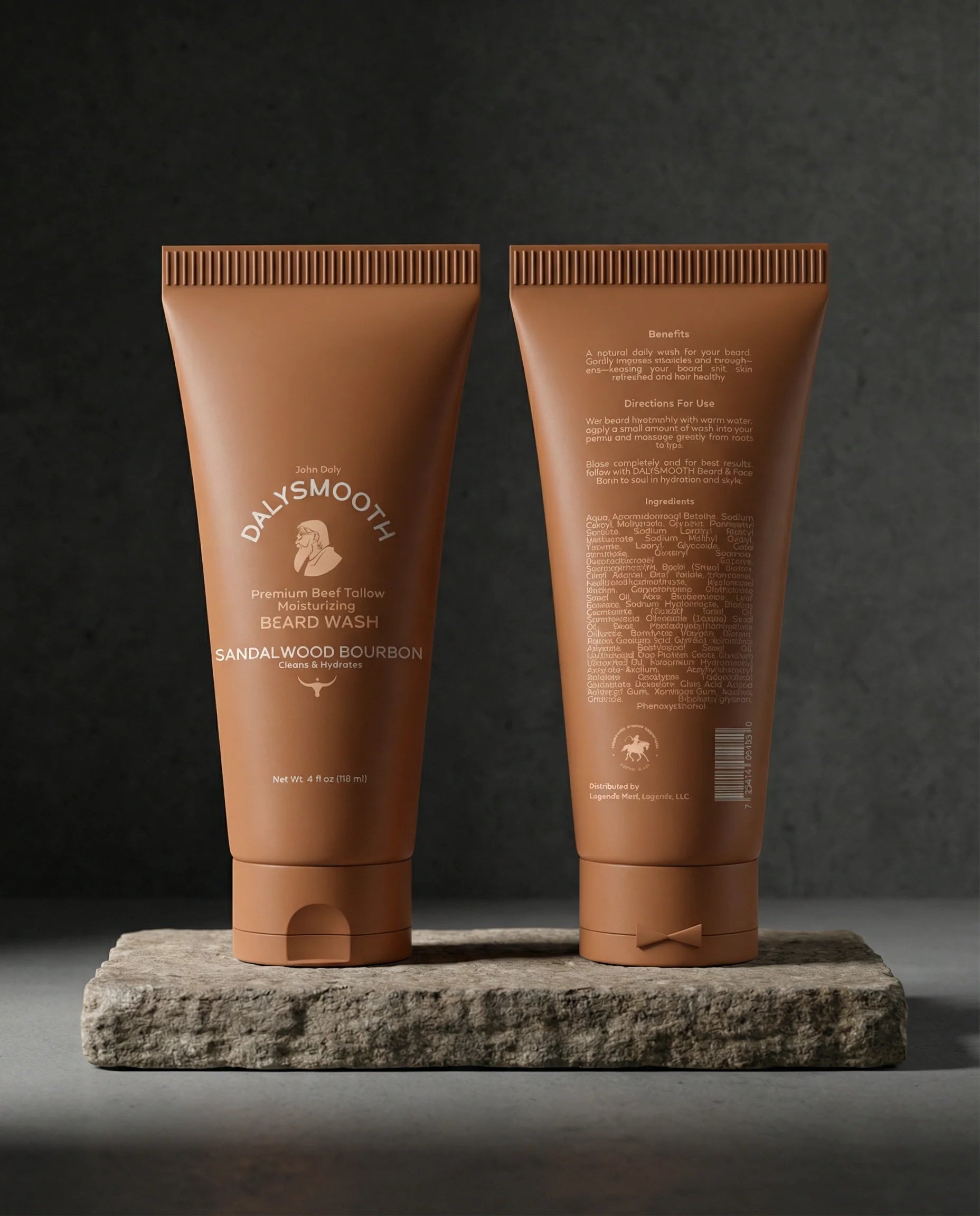 Sandalwood Bourbon Beef Tallow Beard + Face Wash