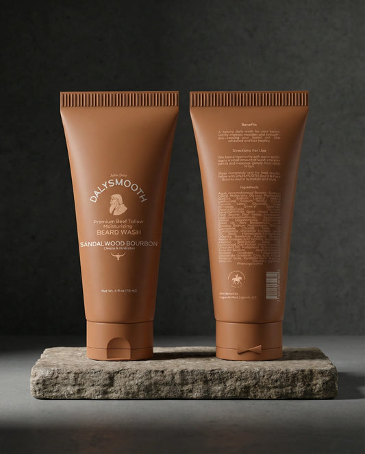 Sandalwood Bourbon Beef Tallow Beard + Face Wash